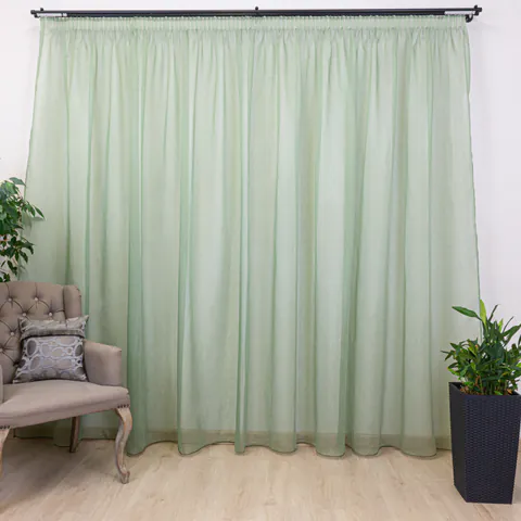 Perdea voal Hiko Ana verde, cu rejansa