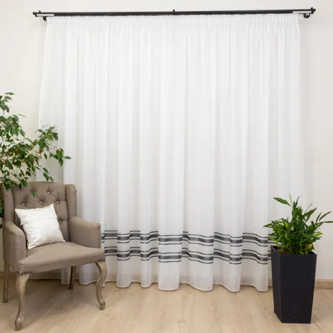 Perdea Hiko Alina dungi gri, cu rejansa