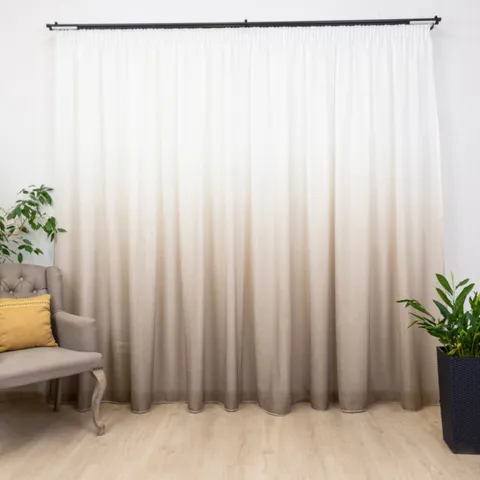 Perdea Hiko Degradee IVOIRE coffee, cu rejansa