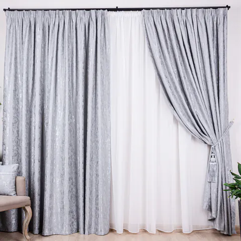 Set 2 draperii Hiko IMPERIAL SHADOW gri, cu rejansa