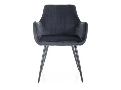 Scaun Apple velvet negru Blu19