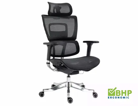 Scaun de birou Winner Lux negru/crom