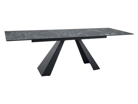 Masa extensibila Salvadore Ceramic VERDE ALPI/negru mat L160-240 cm