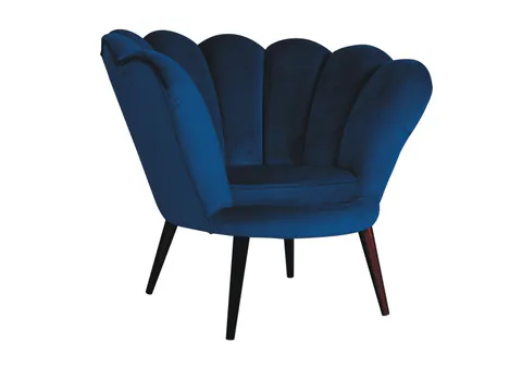 Fotoliu tapitat Magnolia Velvet Venge/Bleumarin 86 – l85 x L95 x H76 cm-BF25