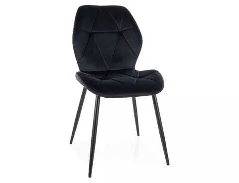 Scaun Rick velvet negru/negru Blu19