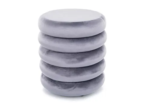 Taburet Calvi velvet gri Tap.252