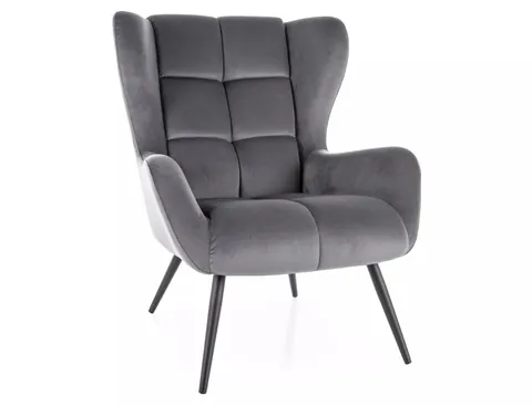 Fotoliu Louis velvet gri Blu14