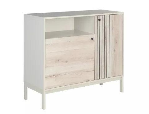 Comoda Frost K2 stejar alpin/alb-galbui