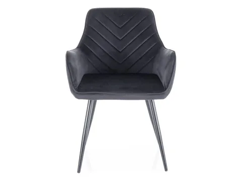 Scaun Fig velvet negru Blu19