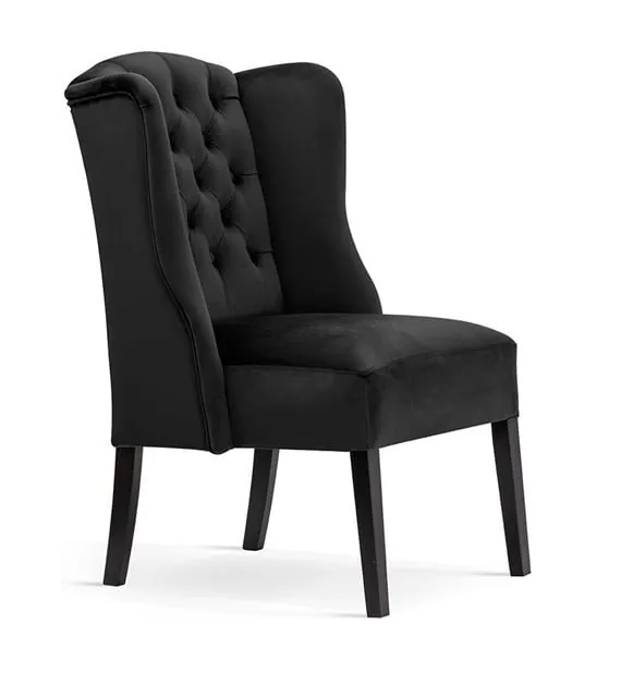 Scaun tapitat Weronica negru – H101 cm