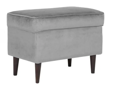 Taburet tapitat Ron velvet gri Blu14 BF25