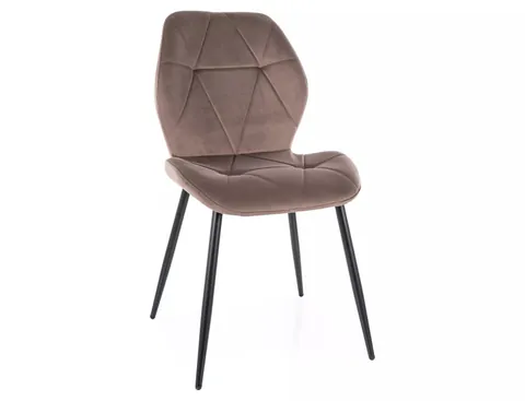 Scaun Rick velvet cappuccino/negru Blu38