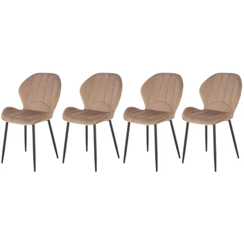 Set 4 scaune K538 velvet bej