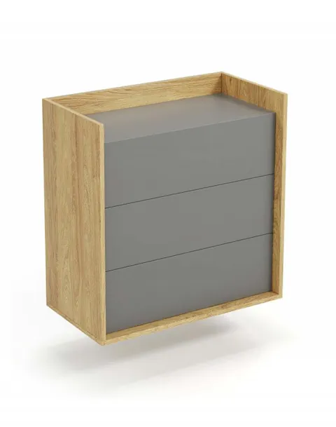 Comoda modulară Mobius S3 natur/gri - H83