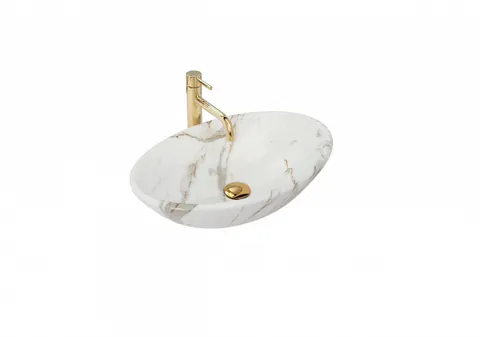 Lavoar Pamela Shiny Marmura ceramica sanitara 53 cm