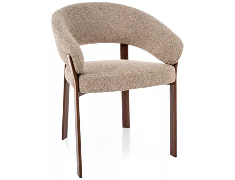 Scaun lemn Nagoja D 253 bej/nuc - H80 cm