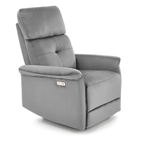 Fotoliu recliner Semir velvet gri H108 cm