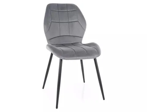 Scaun Jake velvet gri/negru Blu14