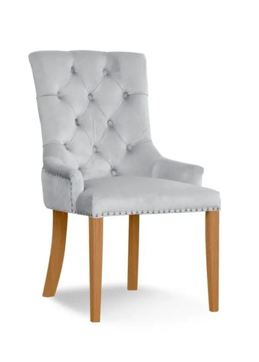 Scaun tapitat August Silver / Oak