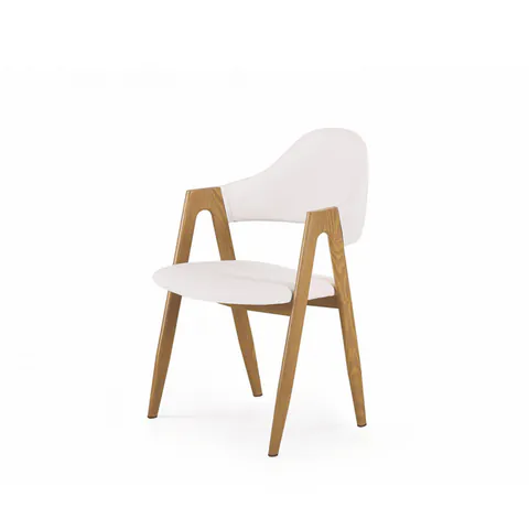 Scaun tapitat K247 alb - H 80 cm