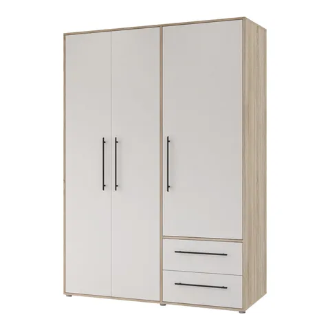 Dulap Razol 3 usi alb sonoma melamina 144.5x59x200 cm