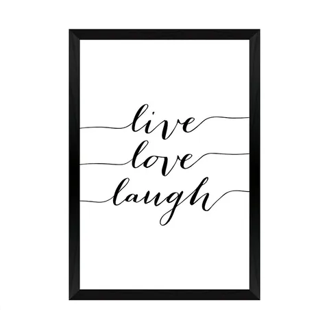 Tablou cu rama, Elira, Negru, 33x1.5x48 cm