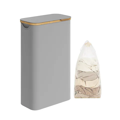 Cos de rufe Songmics Gri 42x22.5x70.5 cm