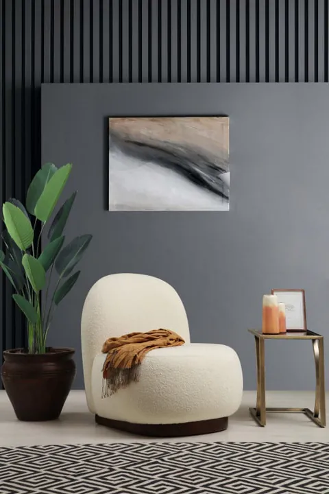 Fotoliu Tina Bouclet White