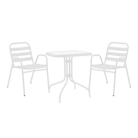 Masa dining Watson-Sussie, Pako World, Alb, 70x70x70 cm