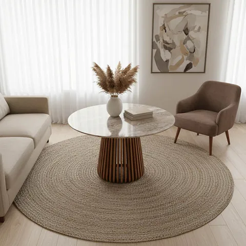 Masuta de cafea Mable boho Natural 120x120x76 cm