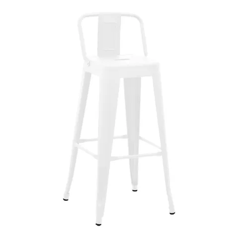 Scaun de bar ajustabil Utopia Alb 42x42x97 cm