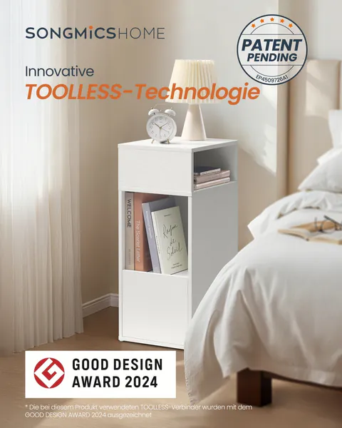 Noptiera, Ines, Alb, 30x25x59.4 cm