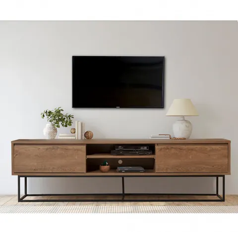 Comoda TV Rodez 180 Walnut-Negru
