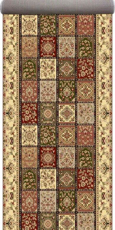 Covor Traversa Lotos Timbre, Bej 120x500 cm, 1800 gr/mp