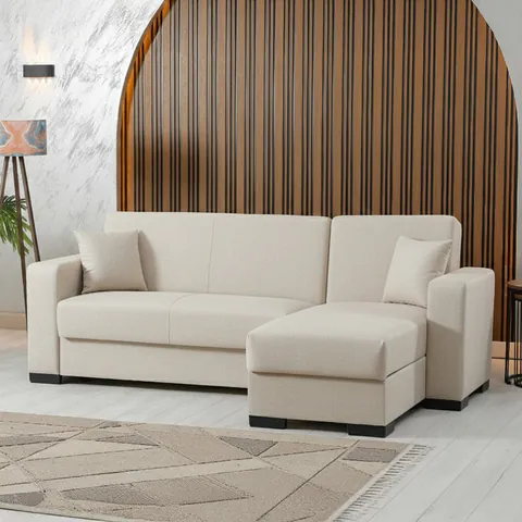 Coltar extensibil reversibil, Dumma, Crem, 226x148x86 cm