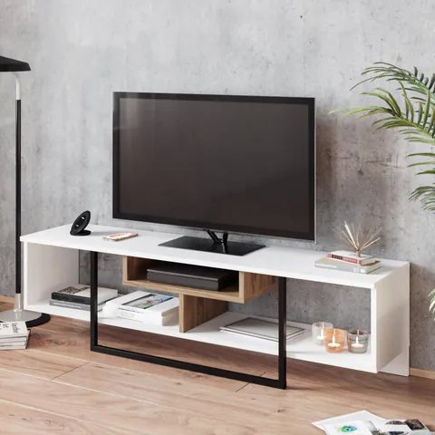 Comoda TV Asal (150) - Alb, Ud, Negru