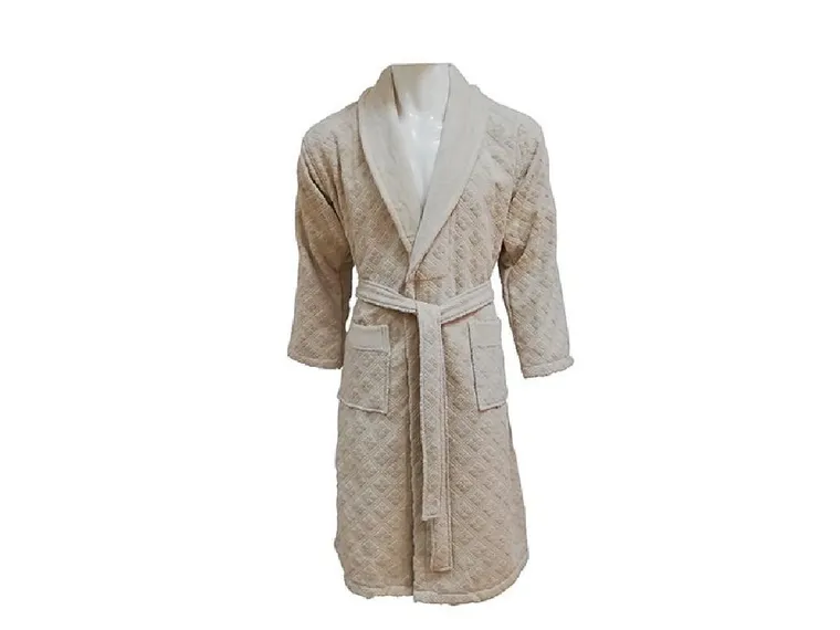 Halat de Baie Jacquard Velour, Unisex, Clerica Bej