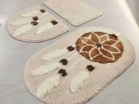 Set 3 Covorase de Baie Ruya Maro (Acryl)