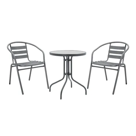 Set dining Watson-Tade, Pako World, Antracit, 60x60x70 cm