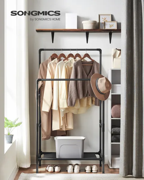 Suport pentru haine modular Songmics Negru 83x45x157 cm