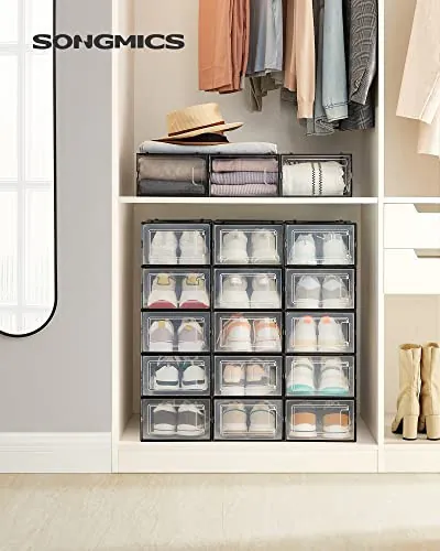 Pantofar din plastic, Songmics, Negru, 33.5×23.2×14.3 cm1