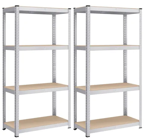 Set 2 Rafturi metalice, Songmics, Negru, 520 kg 40 x 80 x 160 cm