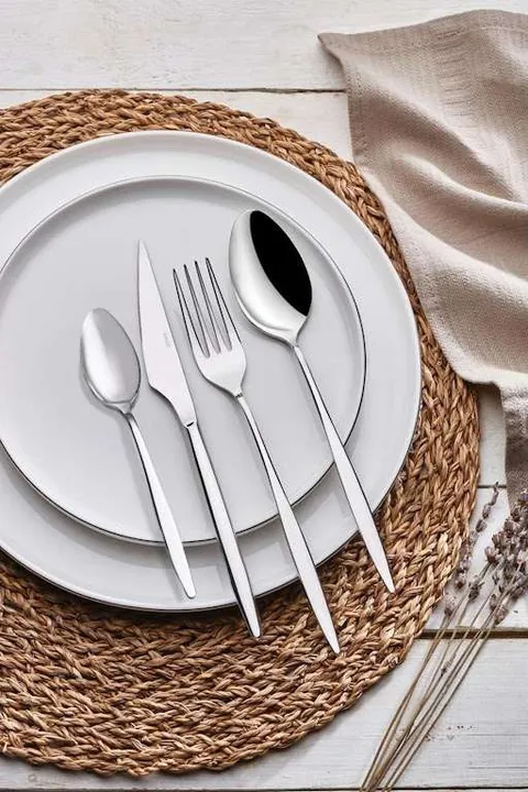 Set tacamuri 24 bucati Assos24 Crom 21.8x1.8 cm