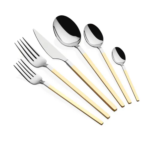 Set tacamuri 36 bucati Carre Auriu 22.2x22.2x22.2 cm