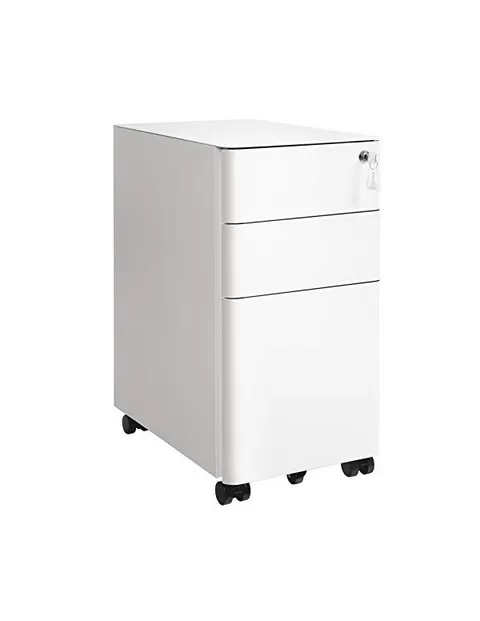 Dulap mobil cu incuietoare, Songmics, Alb, OFC030W01, 30 x 46 x 59 cm