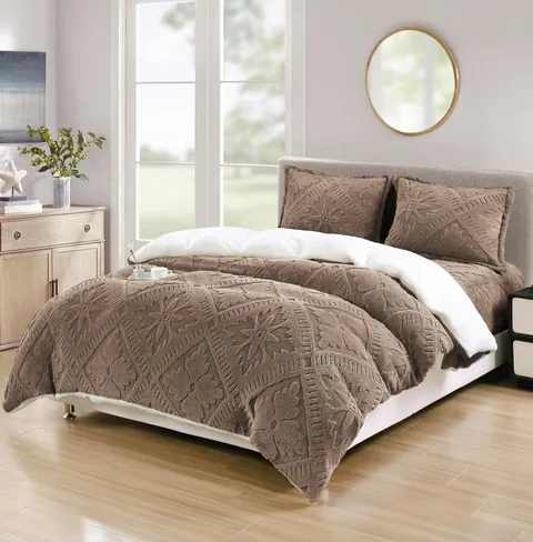 Lenjerie cu blanita, Elastic 180x200 Sigma V18 Maro (Cocolino)