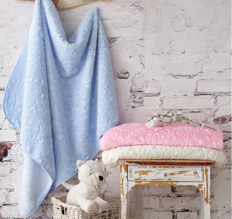 Patura Baby Emboss, Diverse Culori, 100x120