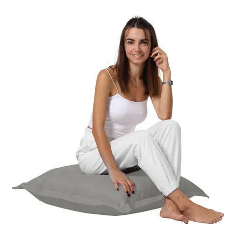 Perna de exterior Cushion Pouf Gri