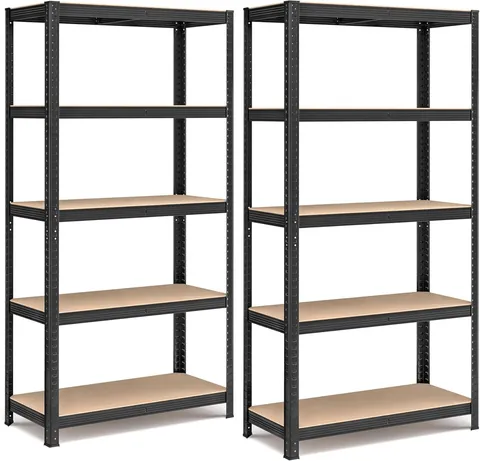 Raft metalic Negru Songmics 90x40x180 cm