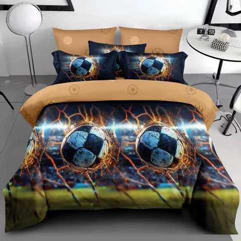 Lenjerie 3D Fotbal V1 cu 6 Piese (Finet)